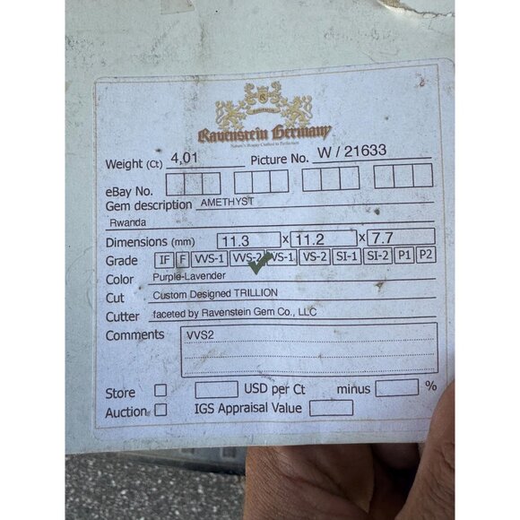 4.01 carat Amethyst from Rwanda - Cut by Ravenstein Gems - Picture 8 of 8